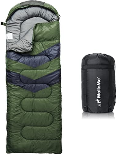 MalloMe Sleeping Bags for Adults & Kids Sleeping Bag 3-4 Season - Ultralight Backpacking Sleeping Bag Cold Weather & Warm, Lightweight Compact, Single Adult Girls Boys Winter Sleep Camping Accessories