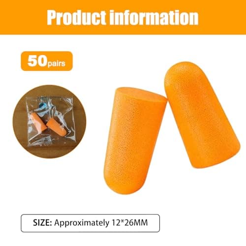 VBSYUYQ 50 Pairs Soft Foam Ear Plugs for Sleep Travel Noise Reduction — view 2