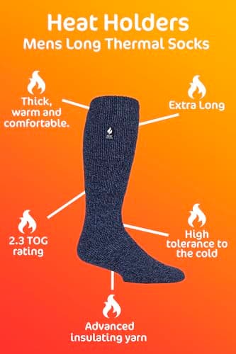 HEAT HOLDERS - Mens & Womens Knee High Thermal Socks | Extra Thick Warm Socks with Fluffy Insulated Inner for Winter | Ideal Socks for Outdoor Boots (6-11, Brown) — view 5