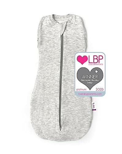 Sweet Dreamers, Baby Sleep Bag and Swaddle for Newborns | 0-3 months, 1.0 TOG | Soft Bamboo Fabric Baby Sleeping Bag | Grey — view 3