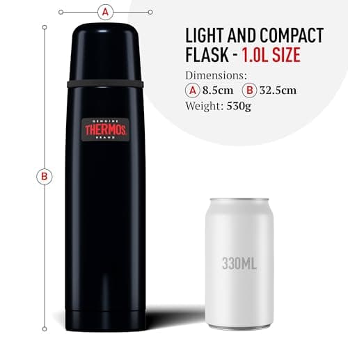 Thermos Light & Compact Blue Drinks Flask (1L) 14h Hot | 24h Cold — view 4