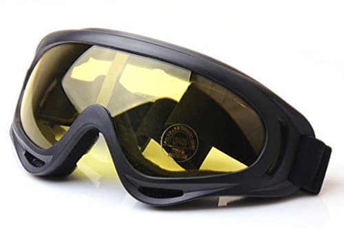 OYMI UV Protection Windproof Dustproof Outdoor Sports Ski Glasses Army Tactical Military Airsoft Goggles Snowmobile Bicycle Motorcycle Football Safety Glasses Protective Goggles (Black, Yellow) — view 2