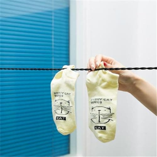 KinetiCore 2.5m Retractable Travel Clothesline, Elastic Pegless Design with Suction Cups & Hooks, Portable Drying Rope for Camping, Hotel, Home & Outdoor Use — view 5