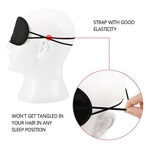 20 Pack Blindfold Eye Mask for Sleep Game Travel with Nose Pad (Black) — view 4