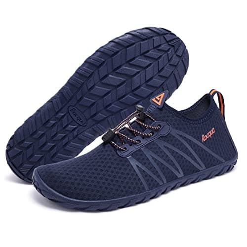 Racqua Water Shoes Men Women Barefoot Aqua Beach Shoes Navy 10 — view 3