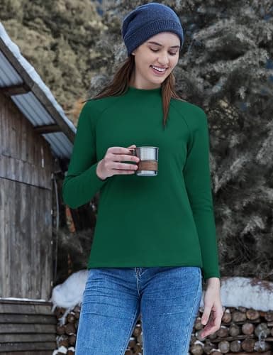 TACVASEN Mock Neck Tops for Women Thermal Base Layer Women Thermal Top — view 3