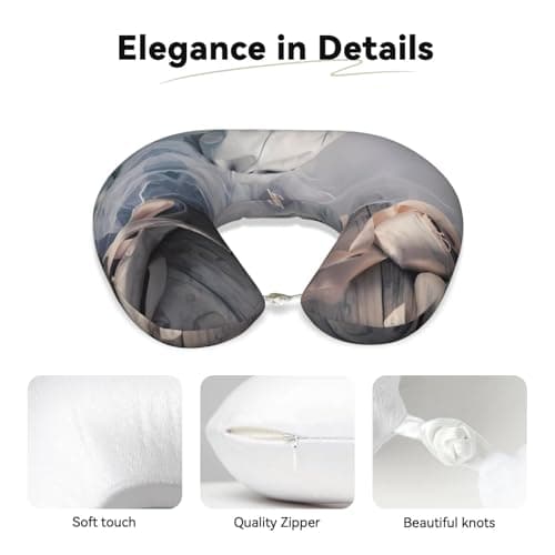 Ballet Shoe Print Memory Foam Travel Pillow - Comfortable U-Shape Neck Support for Sleep, Office, Flights & Road Trip — view 4