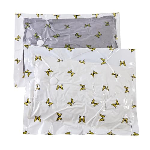 Periea Jasmine Triple Thick Printed Vacuum Bags for Home Storage & Suitcase Space Savers – 3 Sizes – Various Designs Pack of 2 (Yellow Butterfly, Medium 40x60cm) — view 4