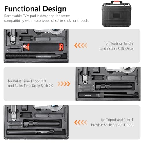 AMAZEAR Hard Case for Insta360 X6 X5 X4 Air Accessories, Black — view 4