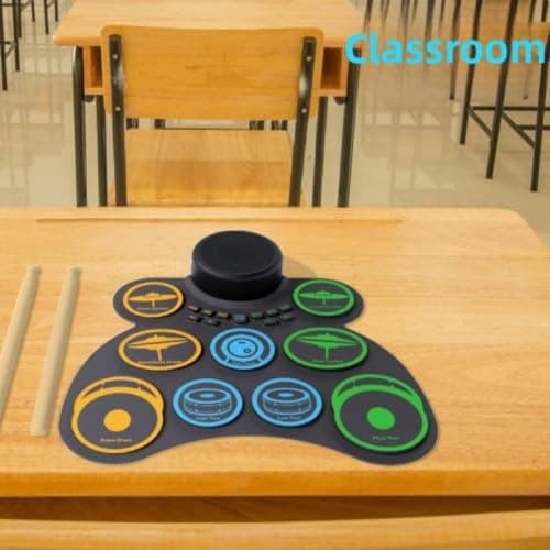 Portable E-Drum Kit 9-Pad with Built-in Speakers — view 4
