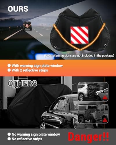 SUPAREE 2 Bikes Bicycle Cover Storage Outdoor Folding Bike Cover Waterproof Bike Covers for Transport 2 Bikes 420D Oxford Heavy Duty for Motorhome Car Hitch Travel Camping Transportation — view 4