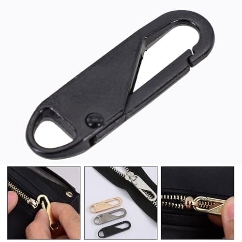 Metal Zipper Puller Repair Kit 3.7cm Rust-Free(Black) — view 5
