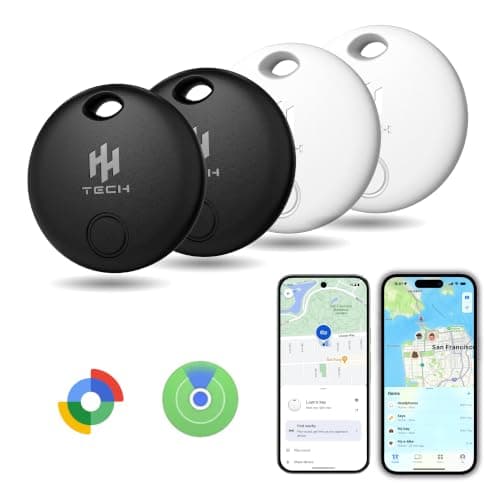 HH-Tech Dual System Smart Tracker Tags (Pack-4) For Apple & Android Devices