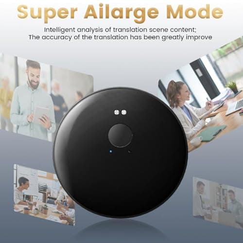 VBESTLIFE Magnetic Translator, 138 Languages Instant Translation Device, Online/Photo/Recording/Video & Audio Call Translation, 45 Days Stand By (Black) — view 2