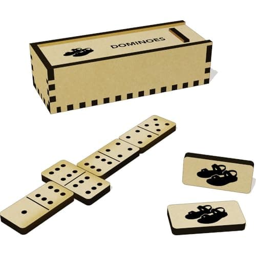 Azeeda 'Sandals Silhouette ' Domino Set with Box (DM00057310) — view 2