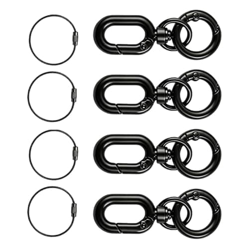 8 Pack Alloy Anti Theft Double Opening Carabiner Zipper Lock Clip
