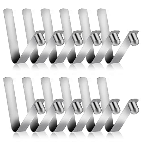 12 Pieces Tent Pole Spring Clips Push Button Spring Clip Stainless Steel Kayak Paddle Snap Clip Tube Locking Pin Clips for Kayak Paddle Camping Tent Pole 6mm