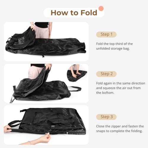 72" Wedding Dress Garment Bag - Long Dress Cover Dustproof Foldable Dress Carrier Travel Bag with Large Mesh Pockets & PVC Transparent Window for Evening Gown Suit Clothes,Black — view 3