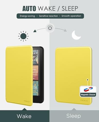 MoKo Case for 7" Kindle Paperwhite 12th Gen&Colorsoft 2024, Light Yellow — view 5