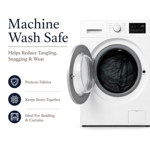 2-Pack 70 × 90 cm Large Mesh Laundry Bags for Washing Machine, Black — view 3