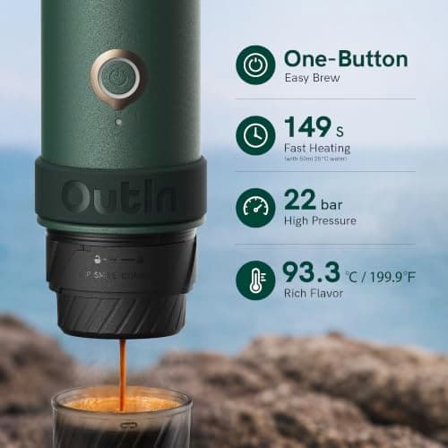 OutIn Mino Portable Electric Espresso Machine for Travel with Self-Heating — view 4