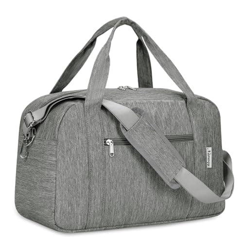 for Ryanair Cabin Bags 40x30x20 Underseat New Ryanair Travel Duffel Hospital Bag Ryan Air Carry on Luggage Holdall Overnight Weekend Bags for Women and Men 20L (Grey)