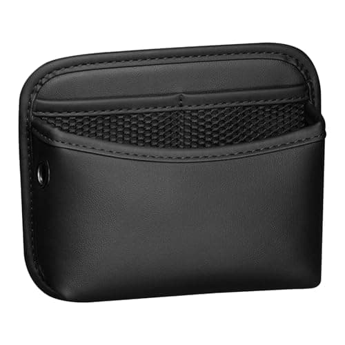 Automotive Consoles Organizers - Small PU Leather Auto Organization, Car Bag Organizer for Front Seat and Console, Easy to Use Vehicle Storage Tool, Multi-Pocket Accessory for Travel, Road Trips