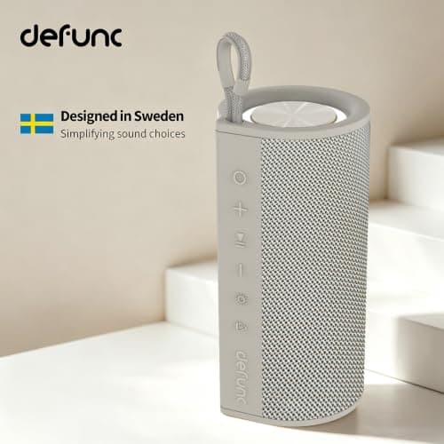 DEFUNC BEAT 15 Bluetooth Speaker, 15W HD Sound, Portable Wireless, IPX7 Waterproof, Up to 6H Playtime, TWS, for Home/Party/Outdoor/Camping/Beach Essentials, Birthday Gift for Fathers Day Men (Beige) — view 2