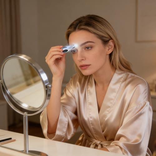 Tweezers for Eyebrows with Light Professional Stainless Steel Plucker Hair — view 2