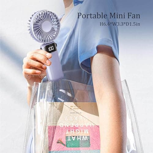 Somnr 2-Pack Handheld Fan Rechargeable, Handheld/Neck/Desk 3 in 1 Mini Fan — view 6