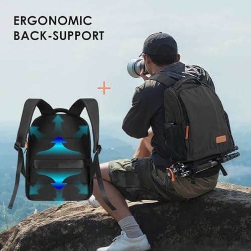 TARION Camera Bag Backpack 15L - Side Access Waterproof 15" Laptop Sleeve — view 5