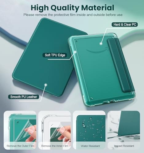 MoKo Magnetic Case for 7" Kindle Paperwhite 12th Gen& Colorsoft,Jade Green — view 6