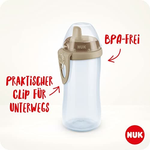 NUK Kiddy Cup Night Toddler Cup | 12+ Months | 300 ml | Leak-Proof Toughened Spout | Glow in the Dark | Clip & Protective Cap | BPA-Free | Blue — view 4