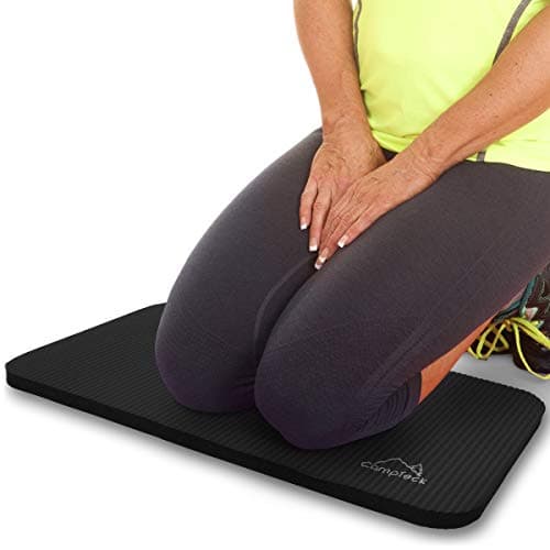 CampTeck U6962 - Non-Slip Yoga Knee Pad Soft Foam Yoga Knee Mat for Fitness, Exercise, Workout, Gym, Pilates etc. - Black — view 3
