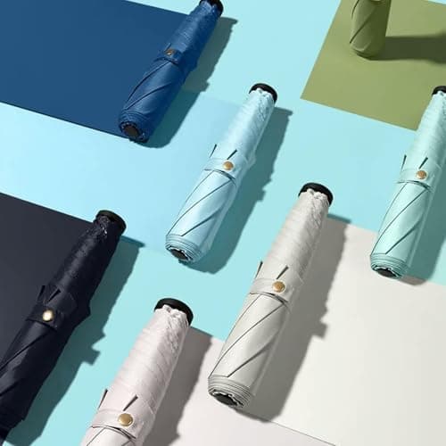 XYNM umbrellas for rain 110g Super Light Japanese Carbon Fiber Mini Folding Umbrella Compact Portable Travel Pencil-style Sun And Rain-coral Powder-6k — view 2