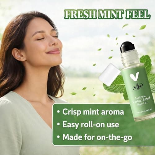 Vertigo Relief Roll-On — Essential Oil Roller for Dizziness and Nausea, Portable Travel Blend, Sensitive Skin Formula, Around Ears Temples Fresh Aroma for Travel and Commute — view 2