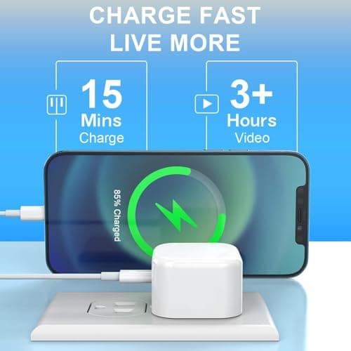 USB C Plug,2Pack 40W Fast Charger Plug 4-Port Multi USB Plug UK Charging Compatible with iPhone16/16 Pro 15 14 13 12 Pro Max Plus iPad,Multiport Wall Power Type C Mains Head — view 5