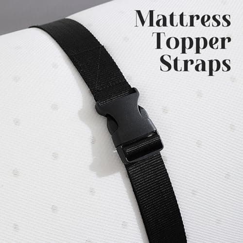 QiaoLiangYao 2 Pcs 59.06'' X 1.26'' Mattress Topper Straps Adjustable Memory Foam Packing Straps with Sturdy Locked Buckles,Black for Moving or Storage Secure Reusable — view 4