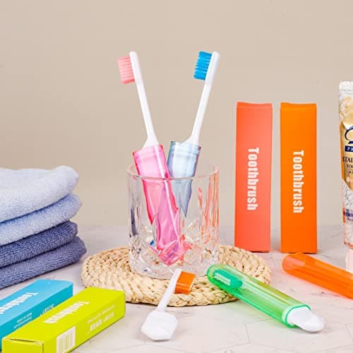 Xinzistar 4-Piece Portable Soft Toothbrush Set - Folding Travel Toothbrush — view 5