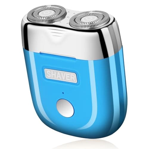 LOPHE Mini Electric Shaver,Electric Razor for Men,2-Speed Magnetic Shaver, 9500RPM USB Rechargeable Pocket Razor for Travel & Daily Use, Sky Blue
