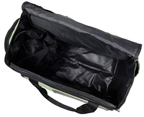 BRUBAKER Combo Set Carver Performance - Ski Bag and Ski Boot Bag for 1 Pair of Skis + Poles + Boots + Helmet - Green Black - 66 7/8 Inches / 170 Cm — view 6