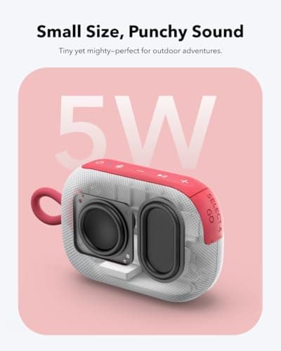 soundcore Select 4 Go Ultra Portable Bluetooth Speaker by Anker, 20H Playtime, IP67 Waterproof and Dustproof, Floatable, Customisable Pro EQ, Wireless Stereo Pairing, Ideal for Home, Outdoors, Hiking — view 3