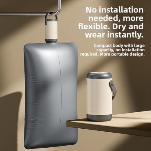 Portable for mini Clothes Dryer for Travel, 250W PTC Heating with 3 Timer Settings & Overheat Protection, Compact Electric Drying Machine for Underwear Towels Small Textiles in Dorm for hotel — view 5