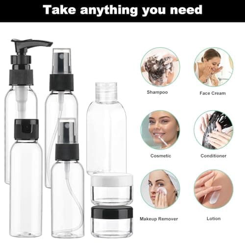 Decorniqu Travel Bottles for Toiletries 15 Pack TSA Approved Containers — view 4