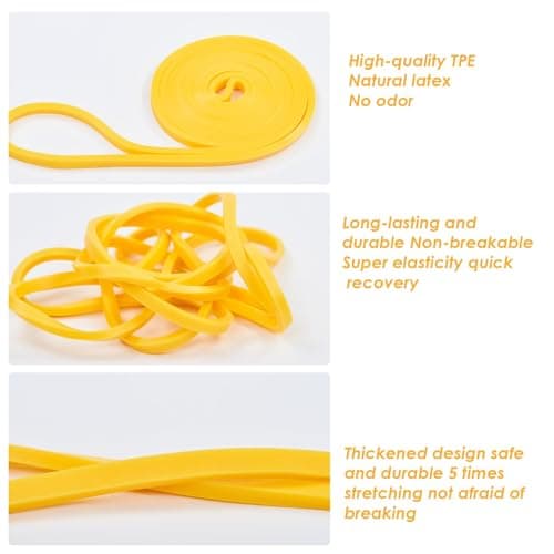 2 Pieces Resistance Band, 5-35 lb 100% Latex Resistance Band, Single Pack Gymnastics Band, Resistance Band, Strength Training, Fitness Band, Elastic Band Sport for Rehabilitation Exercises, Yoga — view 3