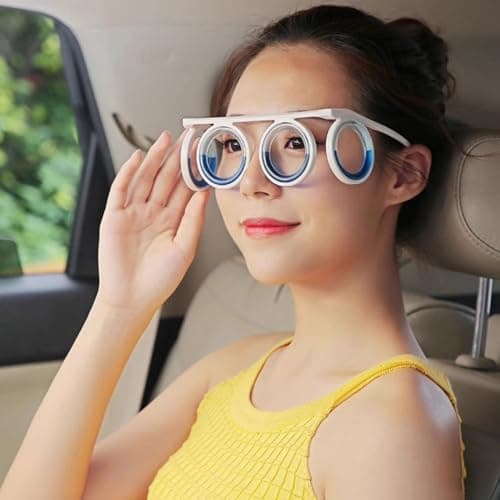 1 Pc Anti-Motion Sickness Smart Car Sick Essentials Ultra-Light Portable Nausea Relief Liquid Glasses for Kids Travel Cruise Essentials, Black — view 3