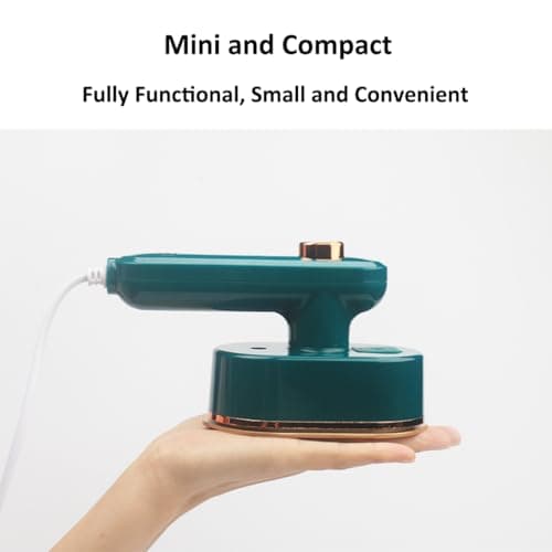 Portable Steam Iron, Mini Travel Iron with Steam, Compact Lightweight Clothes Steamer for Dry & Wet Ironing, Fast Heat-Up Handheld Iron for Home & Travel (Cream White) — view 3