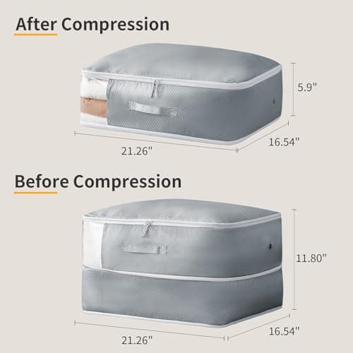DIMJ Compression Storage Bags Duvet Storage Organisers No Pump Needed — view 4