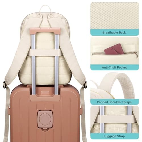 HOMIEE Travel Backpack for Women, 15.6 Inch Laptop Carry On Bag, 20L — view 6