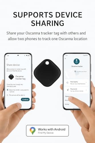 2-Pack Oscanna Tracker Tag using Google Find My Device ( ANDROID ONLY) (White) — view 3